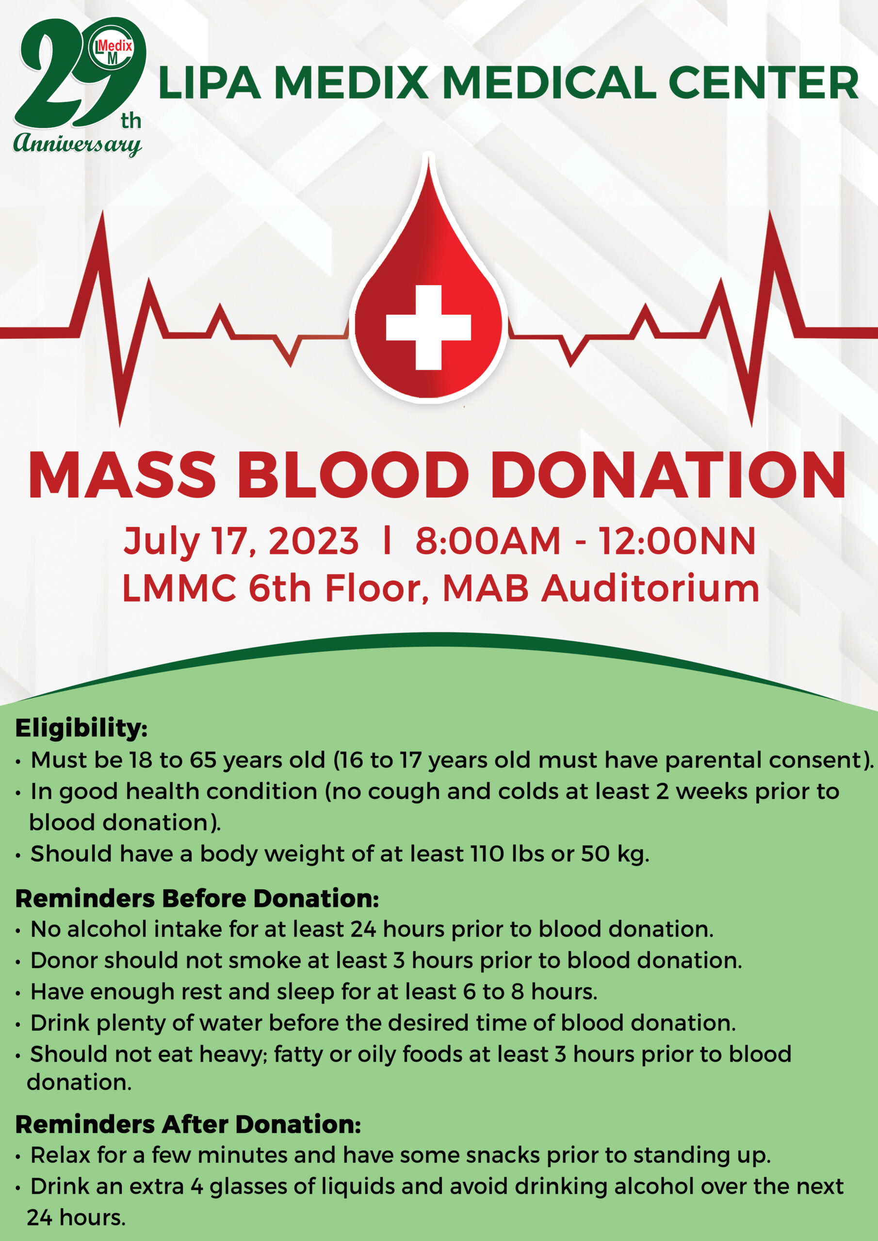 3Mass Blood Donation Poster