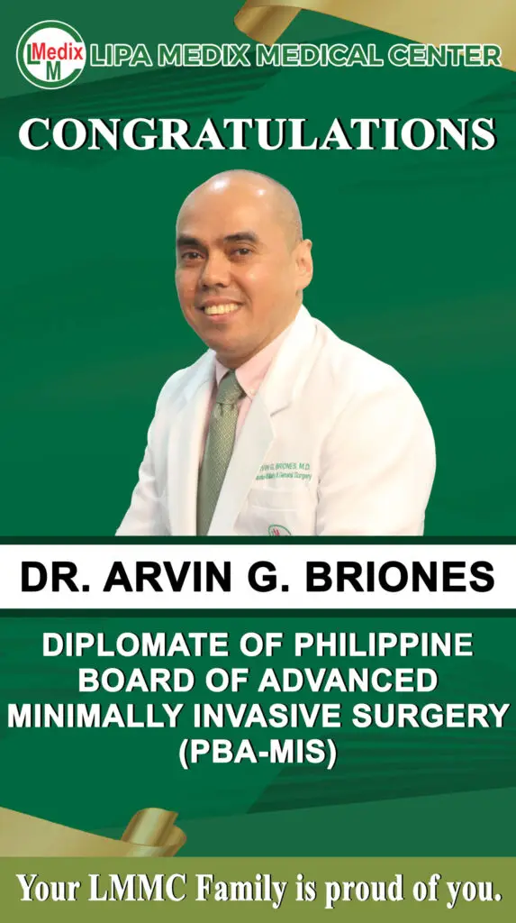 Congratulations Dr. Arvin G. Briones