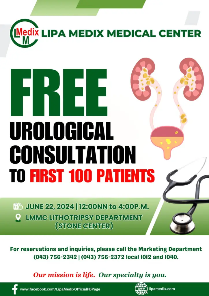 First 100 Patients Free Urological Consultation Poster