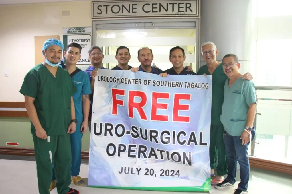 Stone Center Surgeons Holding a Free URO- SURGICAL OPERATION Poster