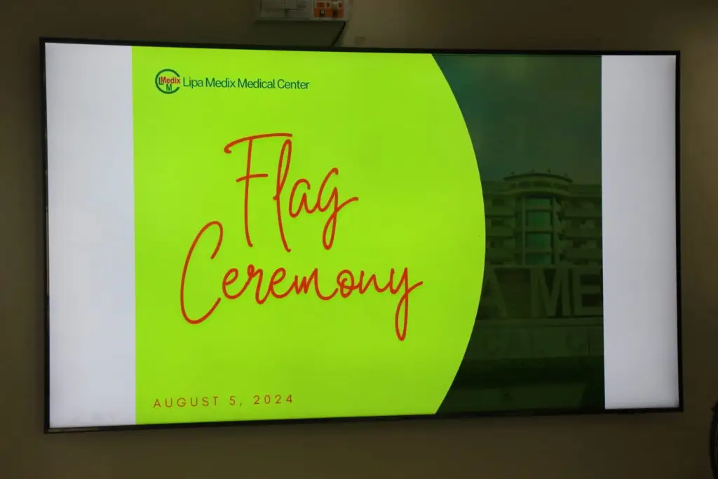 Lipa Medix Medical Center Flag Ceremony Powerpoint Green Front Page