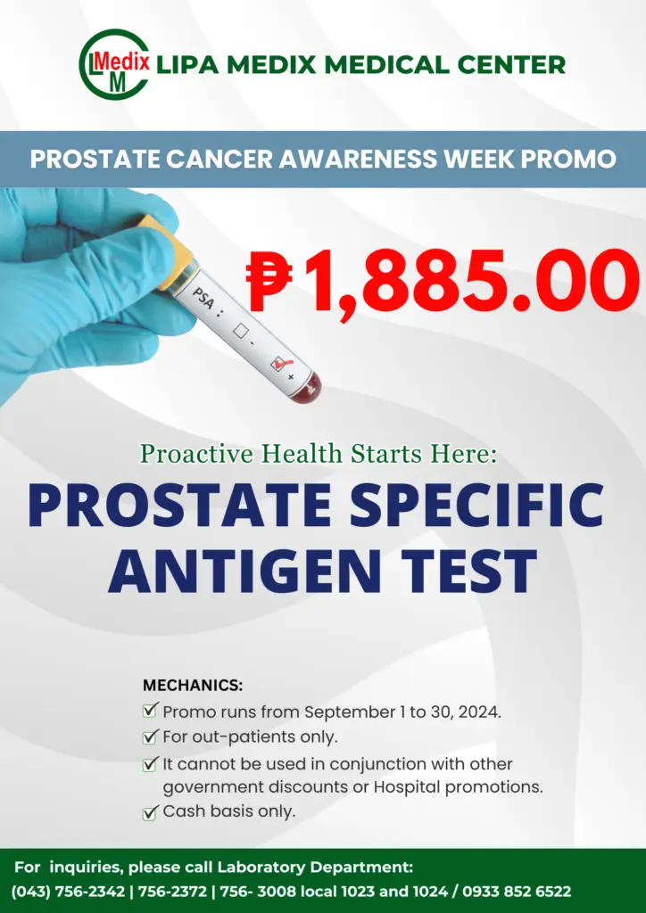 Prostate Specific Antigen Test Promo Poster