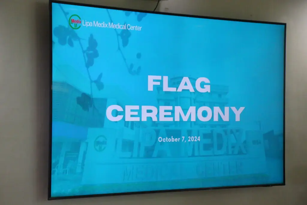 Lipa Medix Medical Center Flag Ceremony Poster